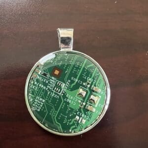 Circuit board pcb pendant, handcrafted jewelry