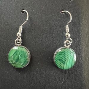 Circuit board pcb earrings, handcrafted jewelry