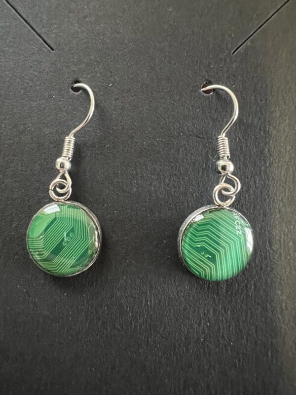 Circuit board pcb earrings, handcrafted jewelry