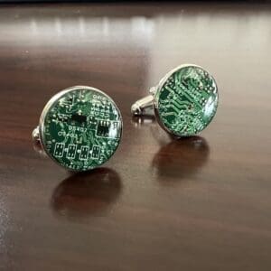 Circuit board pcb cufflinks, handcrafted jewelry